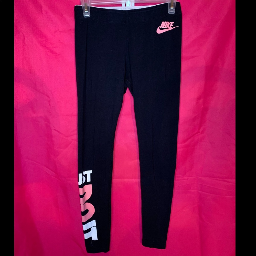 Nike Pink and Black Leggings